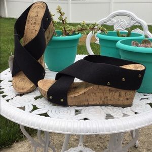 ESPRIT Platform Cork Clogs 9